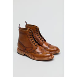 ) Ben Sherman Arthur Leather Men's Tan Boots - Brown, 10 (Adults'