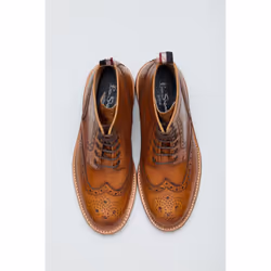 ) Ben Sherman Arthur Leather Men's Tan Boots - Brown, 10 (Adults'