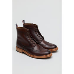 ) Ben Sherman Arthur Leather Men's Mocha Boots - Brown, 9 (Adults'