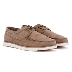 ) Ben Sherman Soho Suede Men's Stone Lace-Up Shoes - Grey, 9 (Adults'