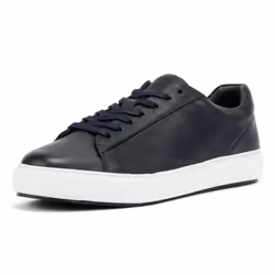 ) Ben Sherman Ace Cupsole Leather Men's Navy Trainers - Blue, 8 (Adults'