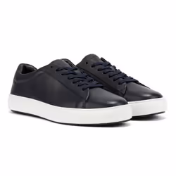 ) Ben Sherman Ace Cupsole Leather Men's Navy Trainers - Blue, 10 (Adults'