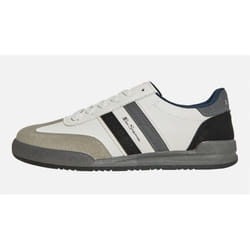 Ben Sherman Sokka Men's Comfort Stylish Classic Smart Fashion Casual Trainers - UK Size 9, White/Black/Grey
