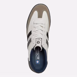 Ben Sherman Sokka Men's Comfort Stylish Classic Smart Fashion Casual Trainers - UK Size 10, White/Black/Grey