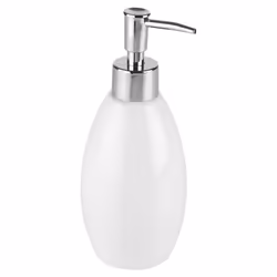 Ridder Ceramic Bathroom Dispenser Toilet Brush Set - White, Soap Dispenser