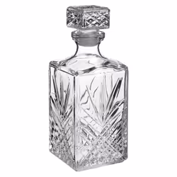 Bormioli Whiskey Decanter & 6 Glasses Tumblers Set - Selecta
