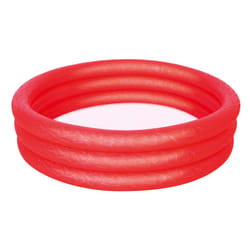 Kids Swimming Pool Water Paddling Inflatable - Red, 3 ring 183cm x H33cm
