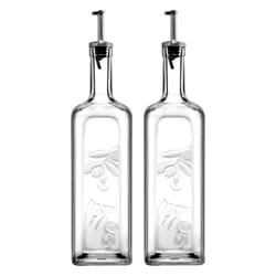 Pasabahce 1L Oil Vinegar Glass Bottle Metal Pourer - 2