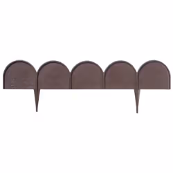Plastic Garden Line Grass Lawn Panel Wall Fences - 40, Brown