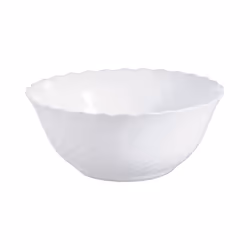 Luminarc White 18pc Opal Glass Dinner Set Plates - 24cm Salad Bowl