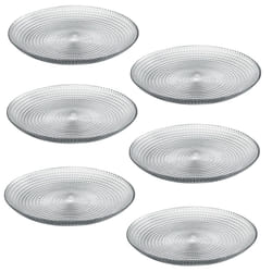 Pasabahce Serving Clear Glass Plate Dish Set 6/12 - 6 x Dinner + 6 x Dessert