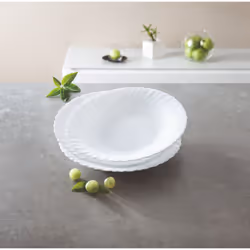 Luminarc White 18pc Opal Glass Dinner Set - 6 Soup Bowls
