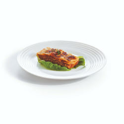 Luminarc Harena Lined 18pc Opal Glass Dinner Set - White, 6 Dessert Plates