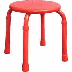 Red Multi Purpose Stackable Stool - Rust proof Aluminium Frame Height Adjustable
