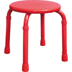 Red Multi Purpose Stackable Stool - Rust proof Aluminium Frame Height Adjustable
