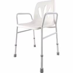 Height Adjustable Bathroom Shower Chair 820mm to 920mm - Built in Drainage Holes
