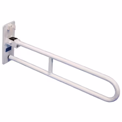 Blue Wall Mounted Hinged Arm Support with Leg - 750mm Length - Fold Away Design