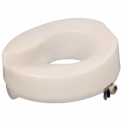 Easy Fit Raised Plastic Toilet Seat - Raised 4 Inches - Anti Bacterial Finish