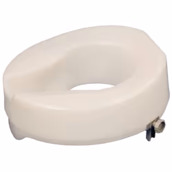Easy Fit Raised Plastic Toilet Seat - Raised 6 Inches - Anti Bacterial Finish