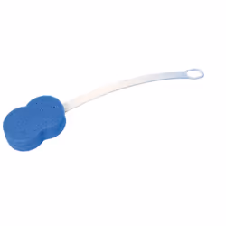 Large Bath Sponge with 20 Inch Angled Plastic Handle - Ergonomic Bathroom Aid