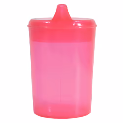 Red Drinking Sippy Cup - Two Spouts - Blended Foods and Liquids - Dishwashable