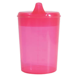 Red Drinking Sippy Cup - Two Spouts - Blended Foods and Liquids - Dishwashable