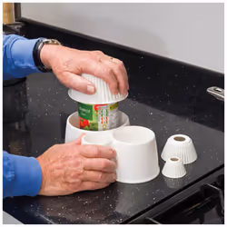 Anti Spill Jar and Bottle Opener - Three Sized Holders - Rubberised For Grip
