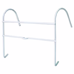 Large Urine Catheter Bag Hanging Holder - Integrated Tube Clip - Plastic Coated