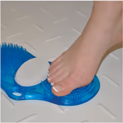 Bathroom Shower Foot Cleaner with Pumice - Anti Slip Base - Foot Toe Scrubber