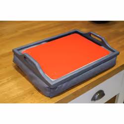 Red Silicone Anti Slip Table Mat - 350 x 250mm - Dishwasher Safe Dining Mat