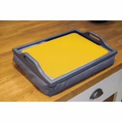 Yellow Silicone Anti Slip Table Mat - 350 x 250mm - Dishwasher Safe Dining Mat