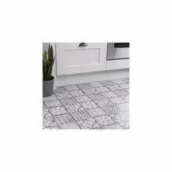 MOROCCAN GREY peel and stick vinyl floor tiles (30.48cm x 30.48cm) pack qty 11 tiles (1sqm)
