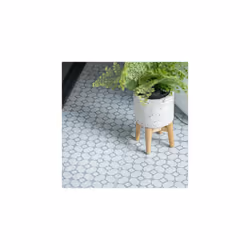 BLOOMY GRID peel and stick vinyl floor tiles (30.48cm x 30.48cm) pack qty 11 tiles (1sqm)