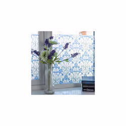 MINSTER BLUE wndow sticky back plastic vinyl wrap film (45cm x 2m)