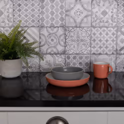 MOROCCAN TILES 3D splashback tile wallpaper (67.5cm x 4m)