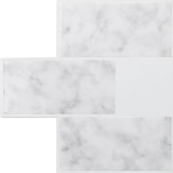 SUBWAY CARRARA 3D epoxy tile stickers (25.4cm x 25.4cm)