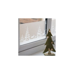 WINTER / XMAS BORDER FOREST static cling vinyl window film (20cm x 1.5m)