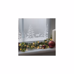 WINTER / XMAS BORDER FOREST static cling vinyl window film (20cm x 1.5m)