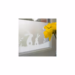 dc fix SPRING WINDOW BORDER LOVELY RABBITS static cling vinyl window film (20cm x 1.5m)