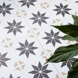 VIVID STARS peel and stick vinyl floor tiles (30.48cm x 30.48cm) pack qty 11 tiles (1sqm)
