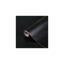 dc fix LEATHER EFFECT BLACK sticky back plastic vinyl wrap film (90cm wide) - 1m
