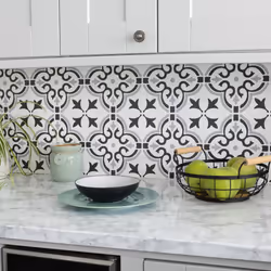FLORAL 3D splashback tile wallpaper (67.5CM X 4M)