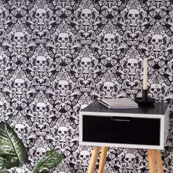 nu wallpaper FIERI BLACK peel & stick wallpaper
