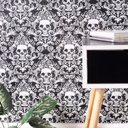 nu wallpaper FIERI BLACK peel & stick wallpaper