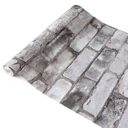 nu wallpaper LONDON BRICK GREY peel & stick wallpaper