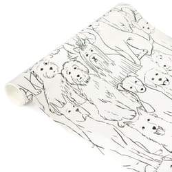 nu wallpaper PAWS ON BLACK & WHITE peel & stick wallpaper