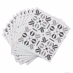 CUBIA PATTERN peel and stick vinyl floor tiles (30.48cm x 30.48cm) pack of 11 tiles (1sqm)