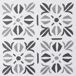 CUBIA PATTERN peel and stick vinyl floor tiles (30.48cm x 30.48cm) pack of 11 tiles (1sqm)