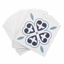 ORIENTAL FLOWER peel and stick vinyl floor tiles (30.48cm x 30.48cm) pack qty 11 tiles (1sqm)