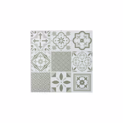 ORIENTAL TILES GREEN peel and stick vinyl floor tiles (30.48cm x 30.48cm) pack qty 11 tiles (1sqm)